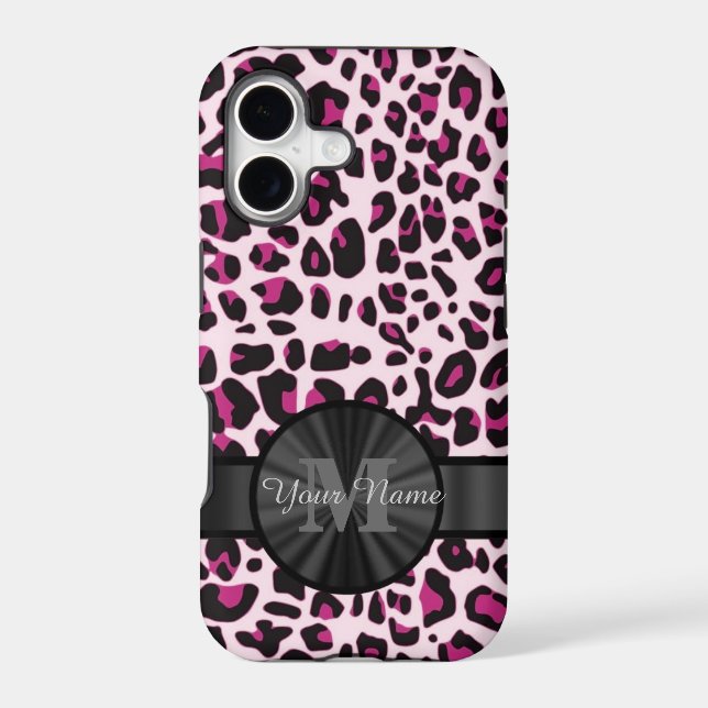 Pretty leopard animal print monogramed (Back)