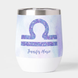 Pretty Libra Astrology Sign Purple Personalized