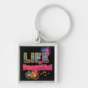Pretty Life Beautiful Firework Bright Flower Keychain