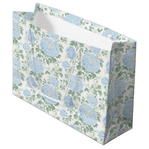 Pretty Light Blue Floral Wedding Large Gift Bag