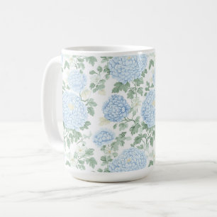 Pretty Light Blue White Flowers   Coffee Mug