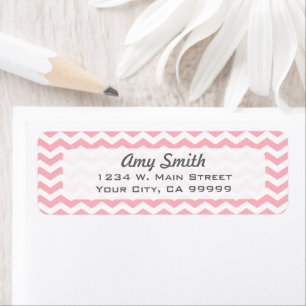 Pretty Light Pink Chevron Return Address Labels