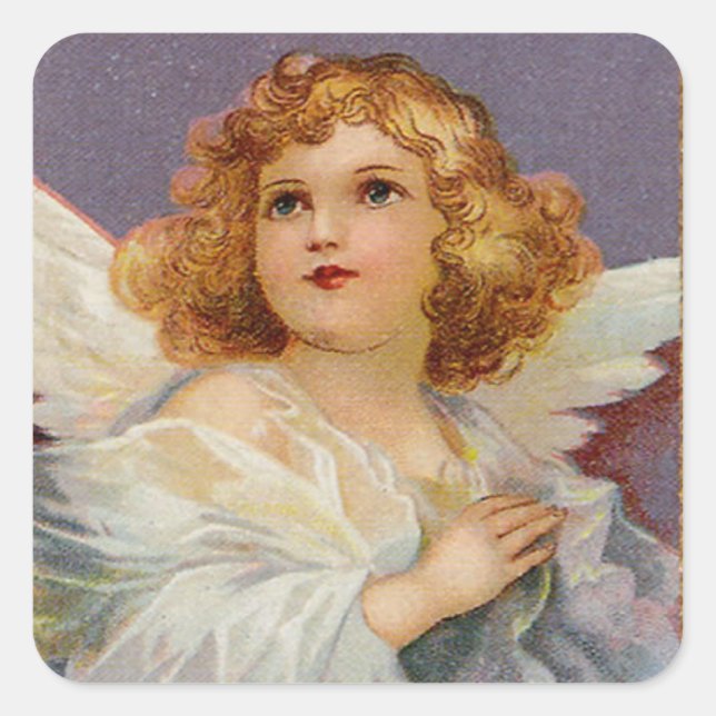 Pretty Little Angel Square Sticker (Front)