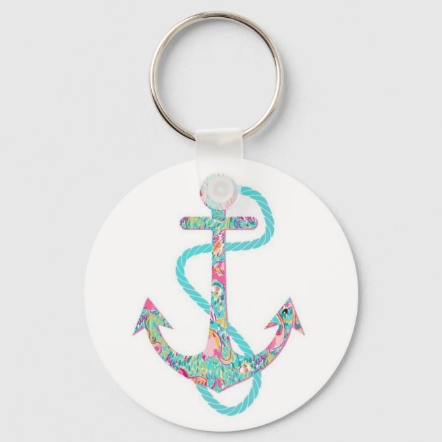 Pretty Little Boho Anchor Keychain (Front)