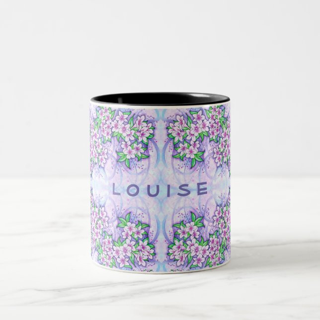 Pretty Little Flowers Personalised Mug (Center)