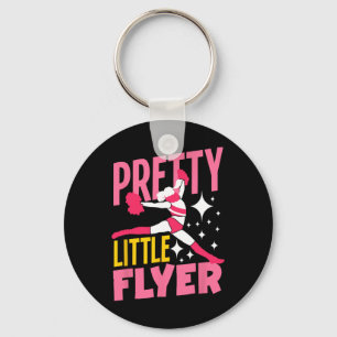 Pretty Little Flyer Cheerleading Cheerleader Girl Keychain