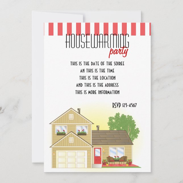 Pretty Little House Invitation (Front)