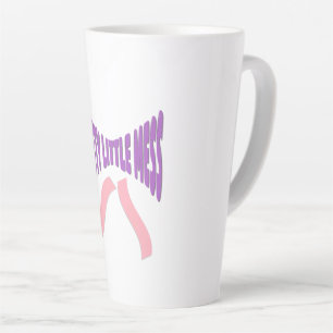 Pretty Little Mess Coquette with Purple Tpography Latte Mug