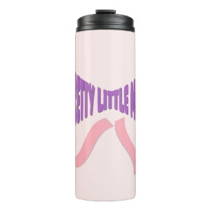 Pretty Little Mess Coquette with Purple Tpography Thermal Tumbler