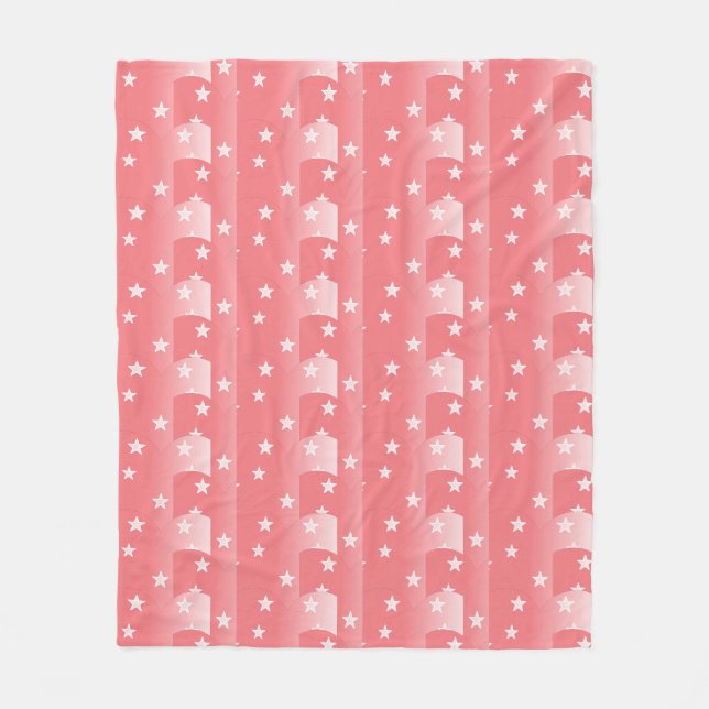 Pretty little stars pattern fleece blanket (Front)