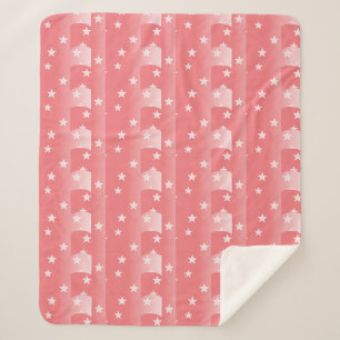 Pretty little stars pattern sherpa blanket