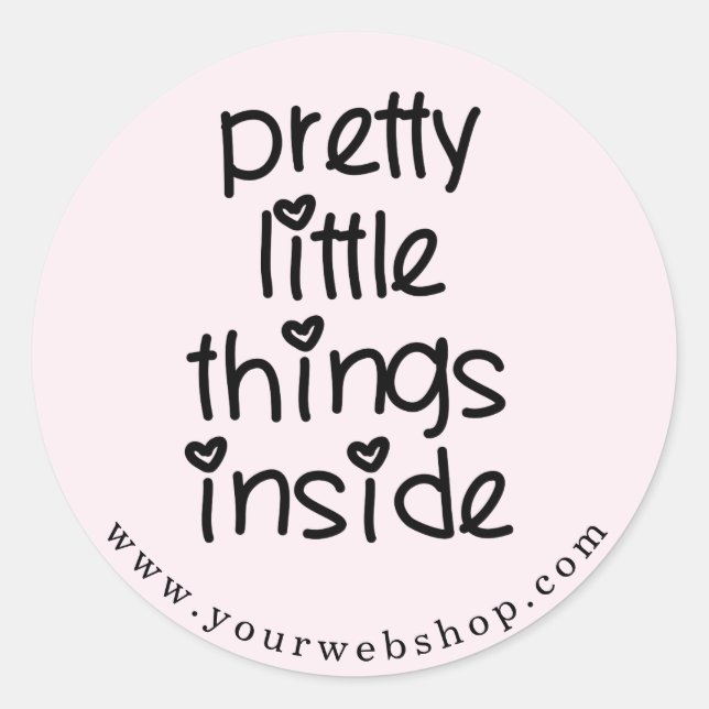 Pretty Little Things - Custom Colour Small Busines Classic Round Sticker (Front)