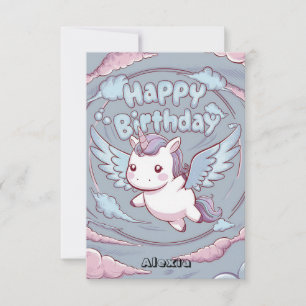 Pretty Little Unicorn Birthday Card