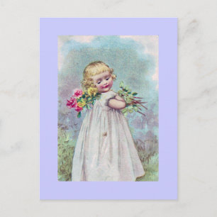 Pretty Little Victorian Girl Postcard