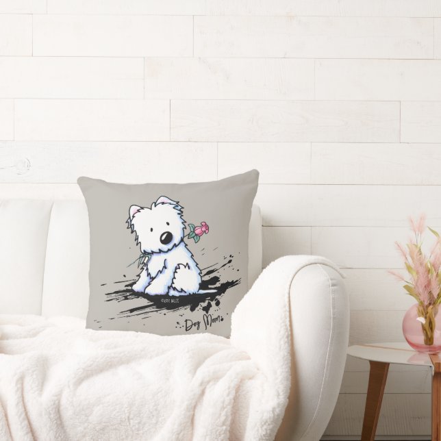 Pretty Little Westie Dog  Throw Pillow (Couch)