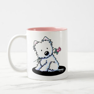 Pretty Little Westie Dog Two-Tone Coffee Mug