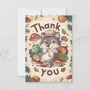 Pretty Little Wolf Thank You Card
