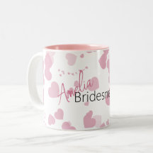 Pretty Love heart Personalized Bridesmaid 