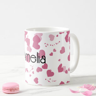 Pretty Love heart Personalized  Coffee Mug