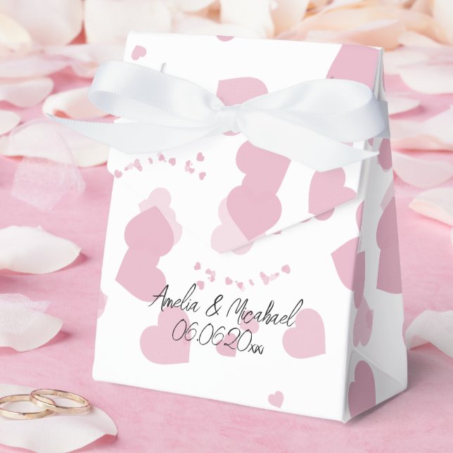 Pretty love heart Personalized Favor Box (Wedding)