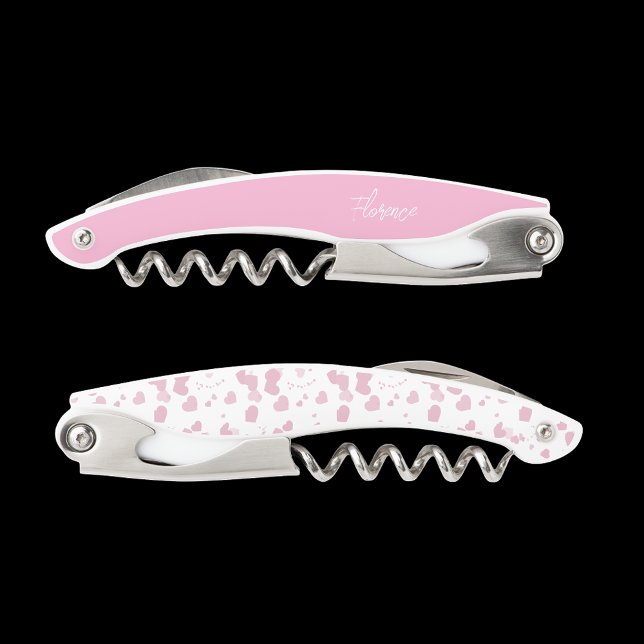 Pretty Love heart Personalized  Wedding Corkscrew (Creator Uploaded)