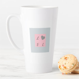 Pretty Love Text Design on a Latte Mug.  Latte Mug