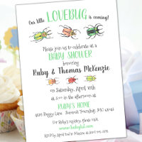 Pretty Lovebugs Beetles Baby Shower