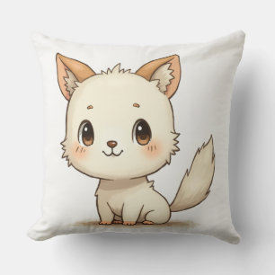 Pretty, lovely, cute little puppy throw pillow