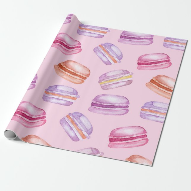 Pretty Macaroons printed  Wrapping Paper (Unrolled)