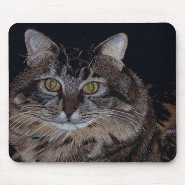 Pretty Maine Coon Cat Mouse Pad (Front)