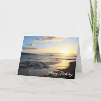 Pretty Maui Beach Sunset Birthday