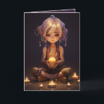 Pretty Meditating Yoga Girl Purple Gold Birthday Card<br><div class="desc">Celebrate a birthday in a tranquil and elegant style with our "Pretty Meditating Yoga Girl Purple Gold Birthday Card." This captivating card features an enchanting illustration of a meditating yoga girl surrounded by a harmonious blend of regal purple and elegant gold hues. It creates a sense of inner serenity and...</div>