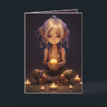Pretty Meditating Yoga Girl Purple Gold Birthday Card<br><div class="desc">Celebrate a birthday in a tranquil and elegant style with our "Pretty Meditating Yoga Girl Purple Gold Birthday Card." This captivating card features an enchanting illustration of a meditating yoga girl surrounded by a harmonious blend of regal purple and elegant gold hues. It creates a sense of inner serenity and...</div>