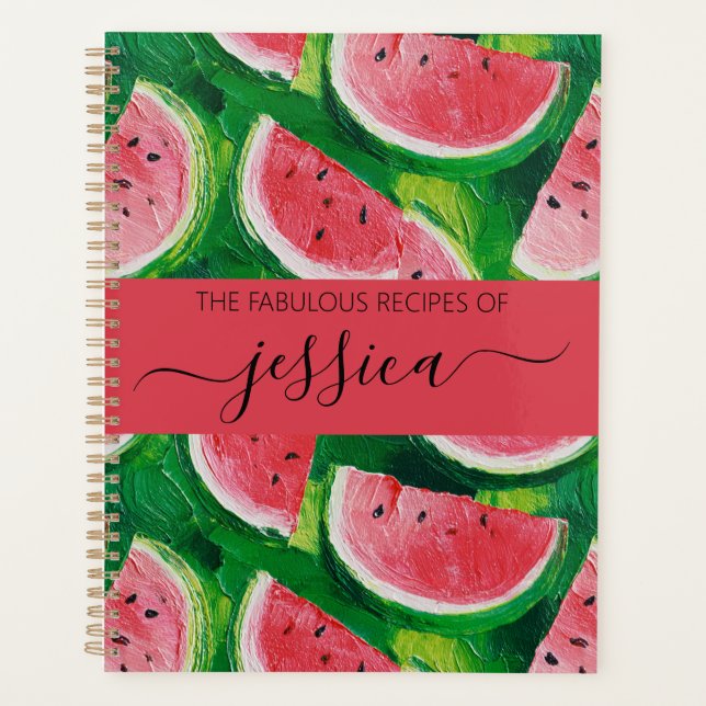 Pretty melons pattern script name Recipe Planner (Front)