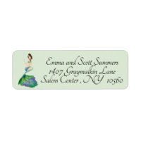 Pretty Mermaid Address Labels Iridescent Colourful