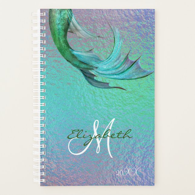 Pretty Mermaid Tail Iridescent Organizer Daily (Front)