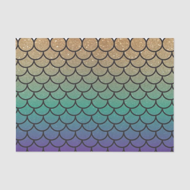 Pretty Mermaid Tail Tissue Paper (Front)