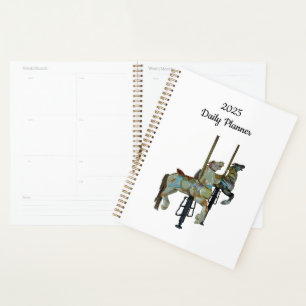 Pretty Merry Go Round Carousel Horses Daily Planner