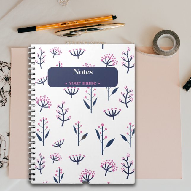 Pretty Mimosa Florals Customize Stationery Notebook (Creator Uploaded)