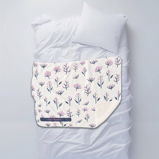 Pretty Mimosa Warm and Cozy Customize  Sherpa Blanket