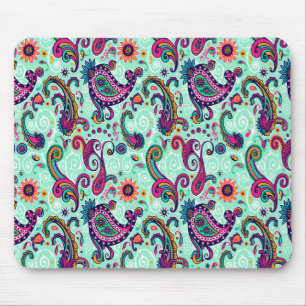 Pretty Mint Paisley Mouse Pad