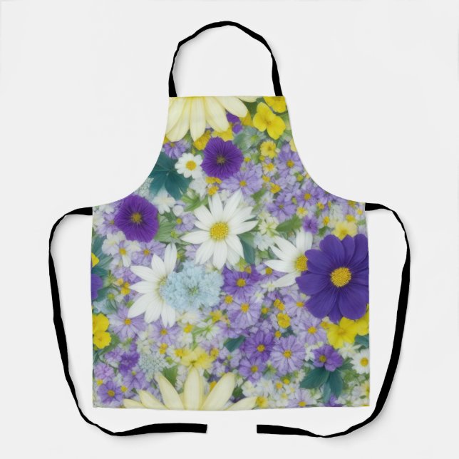 Pretty Mixed Flowers Apron (Front)