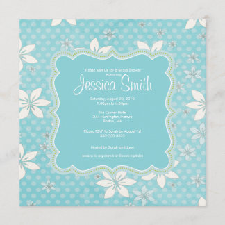 Pretty Modern Floral Bridal Shower Invite