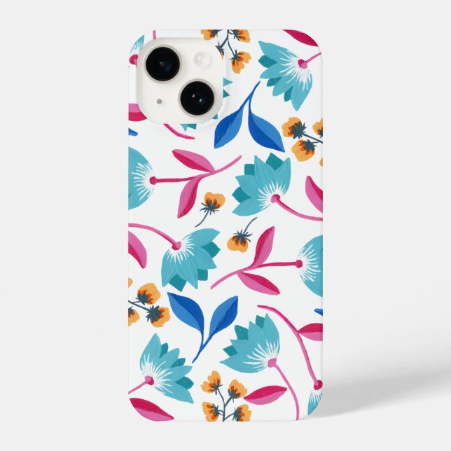 Pretty Modern Folkart Floral iPhone Case (Back)