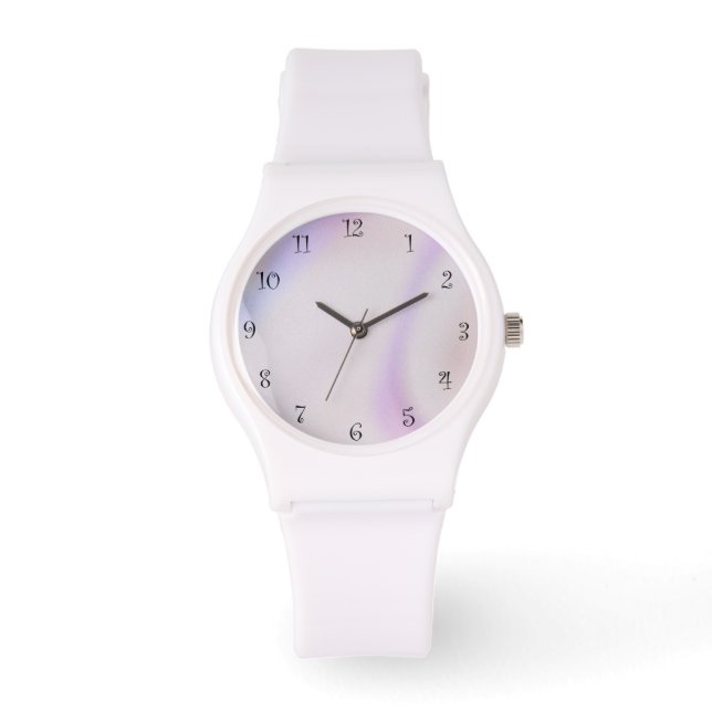 Pretty Modern gradient watercolor Rainbow backgrou Watch (Front)