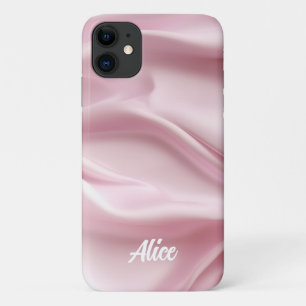 Pretty Modern Pink Iridescent w/ Name Case-Mate  iPhone 11 Case