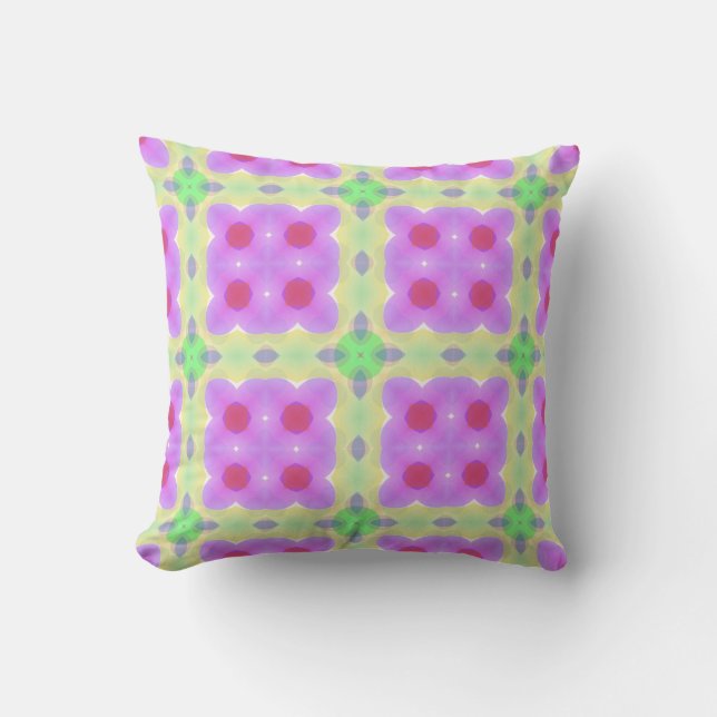 Pretty Modern Shapes Multicolor Throw Pillow (Front)
