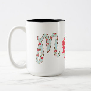 Pretty Mom Floral Two-Tone Coffee Mug
