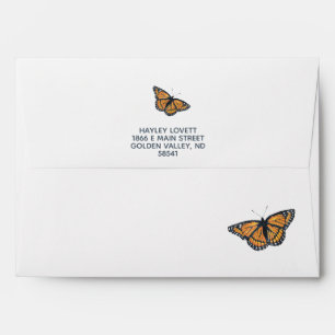 Pretty Monarch Butterfly Art Personalized Envelope