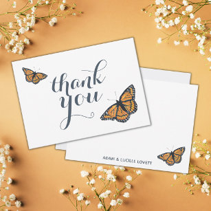 Pretty Monarch Butterfly Art Thank You Notes